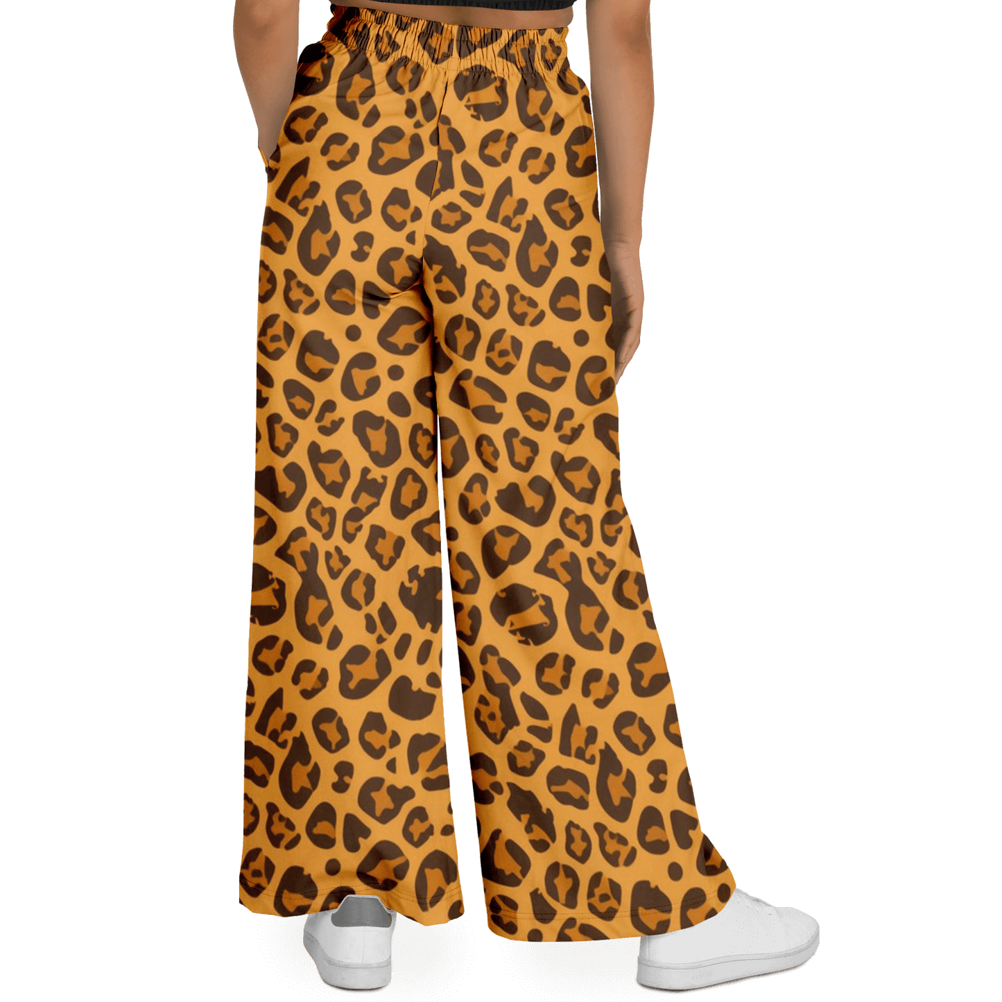 Women's Wide Leg Pants | Leopard HD Print