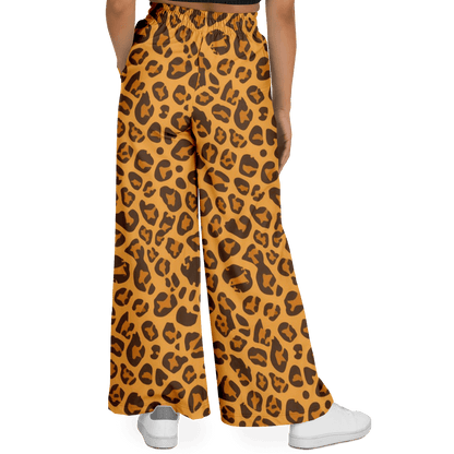 Women's Wide Leg Pants | Leopard HD Print