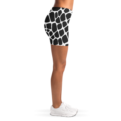 Snake Legging Shorts | Black & White HD