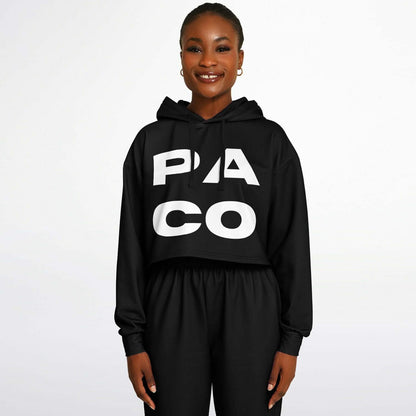 Black PACO Cropped Hoodie