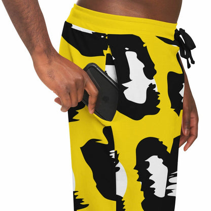 Yellow Leopard Track Pants For Men | HD Print