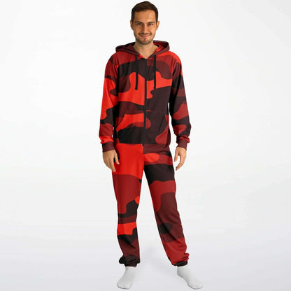 Camo Jumpsuit | Scarlet Red & Black