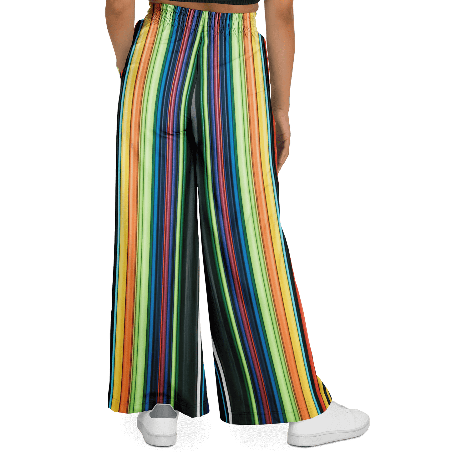 Women's Wide Leg Pants | Colored Thin Lines