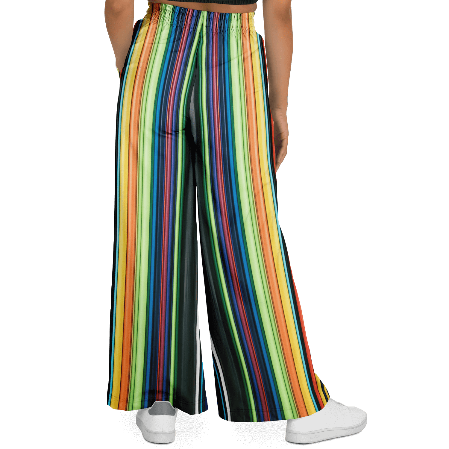 Women's Wide Leg Pants | Colored Thin Lines