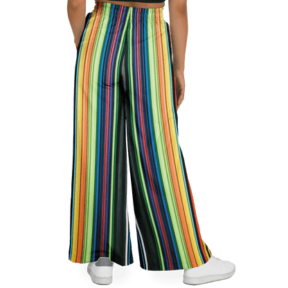 Women's Wide Leg Pants | Colored Thin Lines