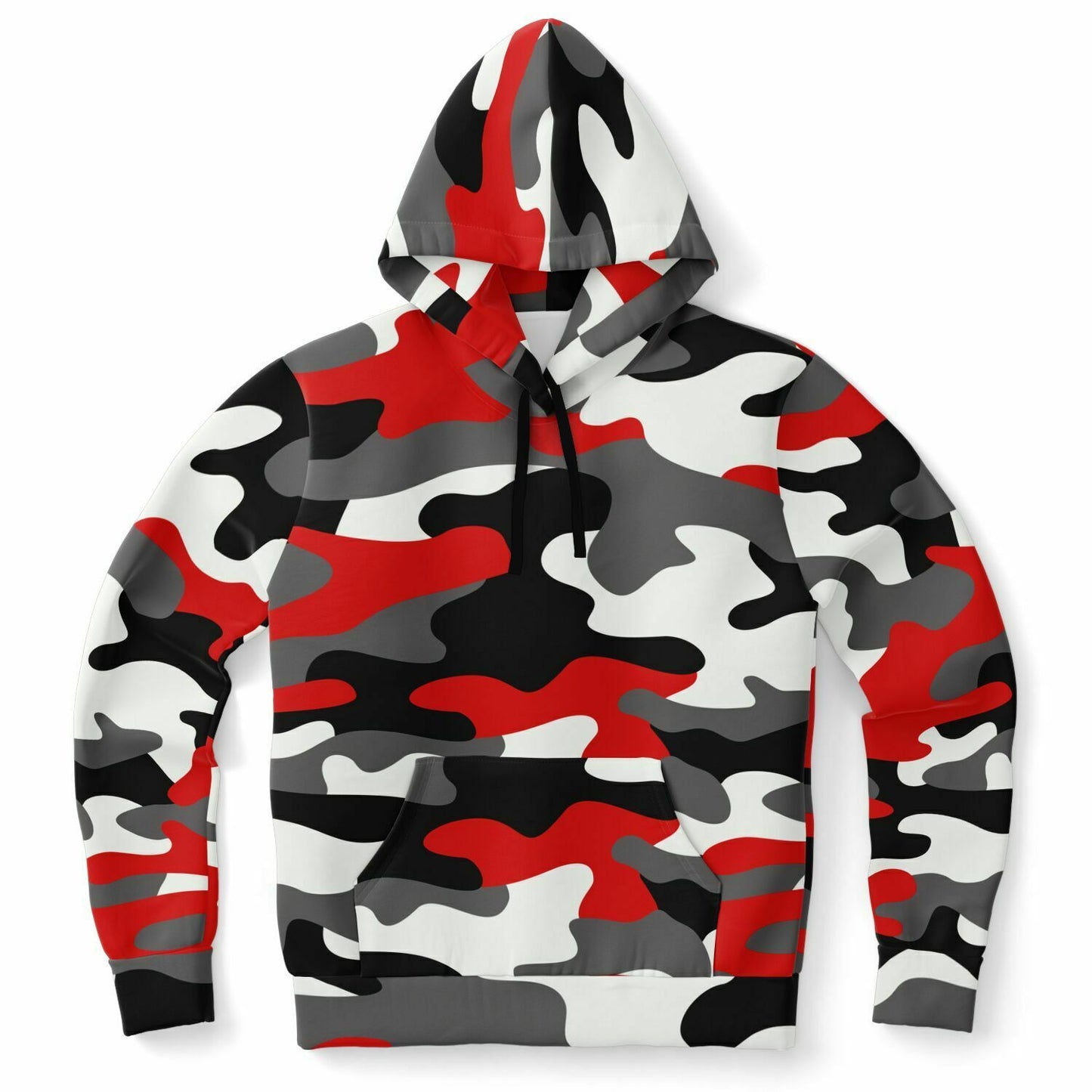 Milano Red Black & White Camouflage Hoodie | Unisex