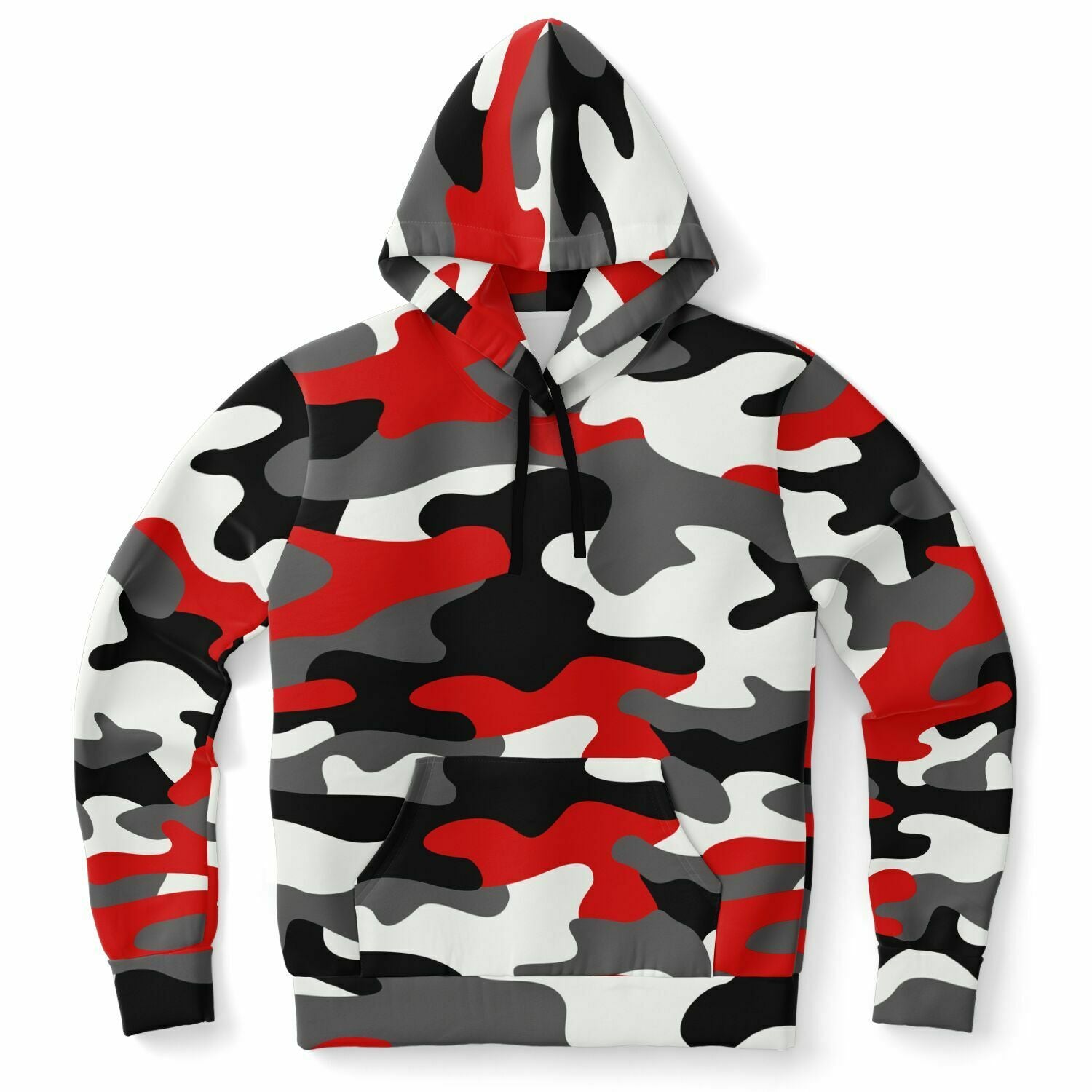 Milano Red Black & White Camouflage Hoodie | Unisex