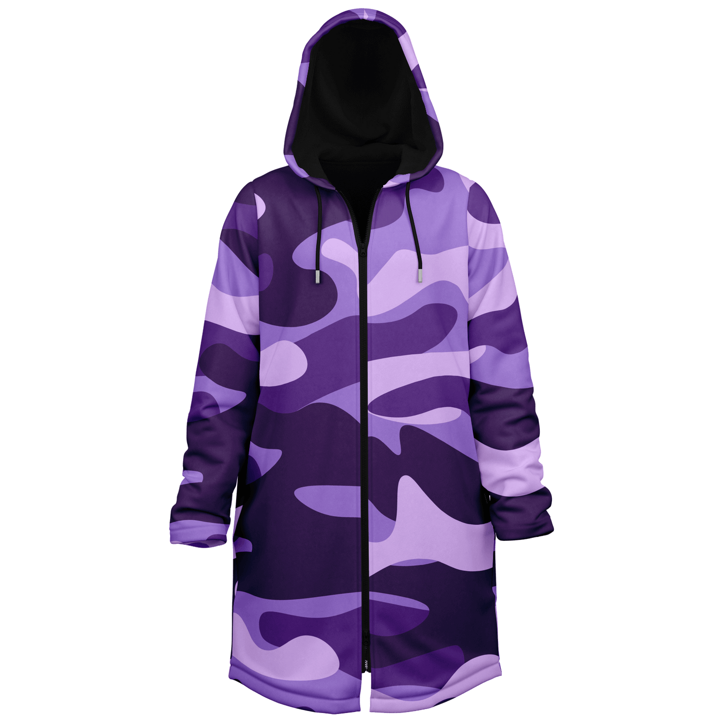 Purple Grape & Mauve Camo Cloak With a Zipper