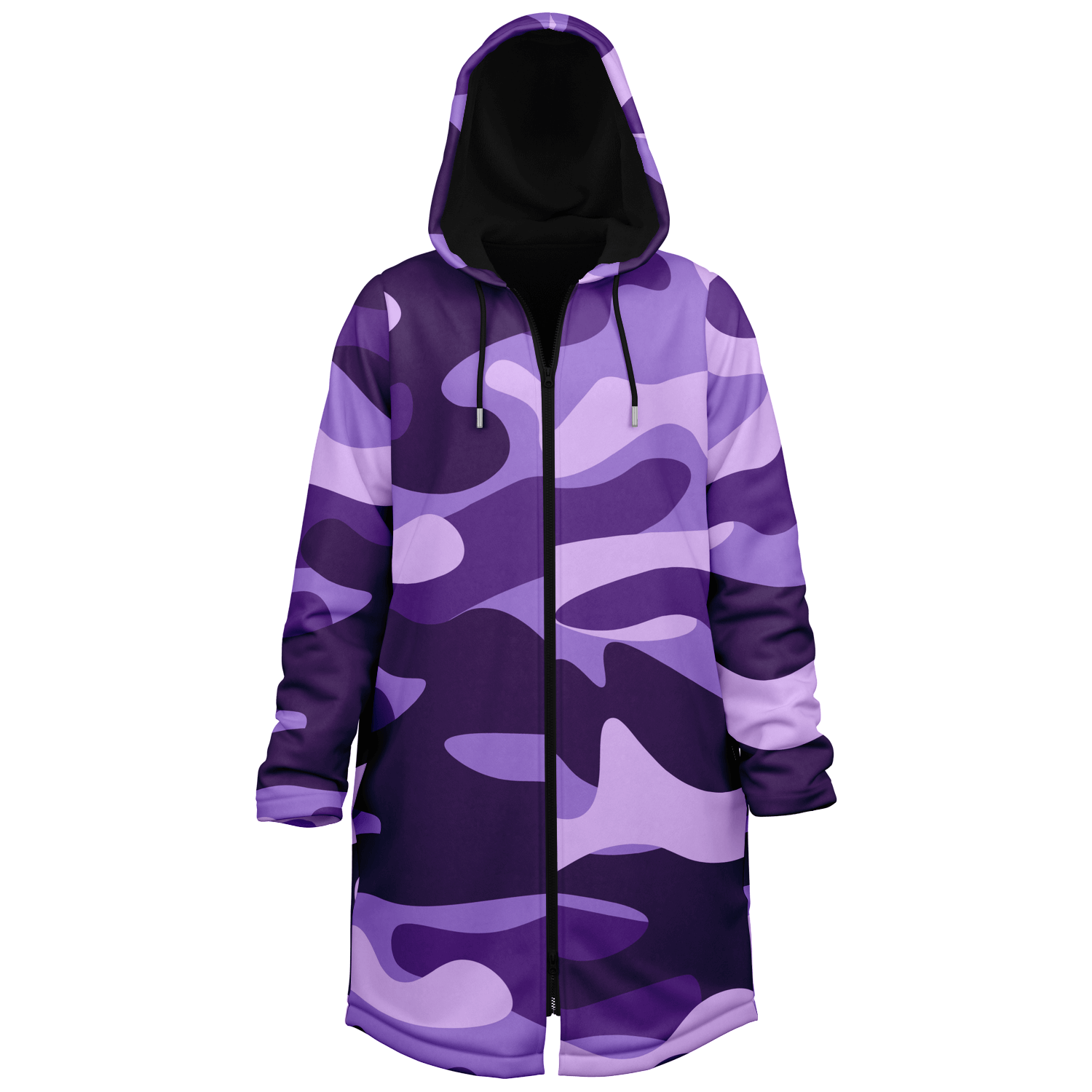 Purple Grape & Mauve Camo Cloak With a Zipper