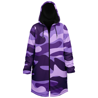 Purple Grape & Mauve Camo Cloak With a Zipper