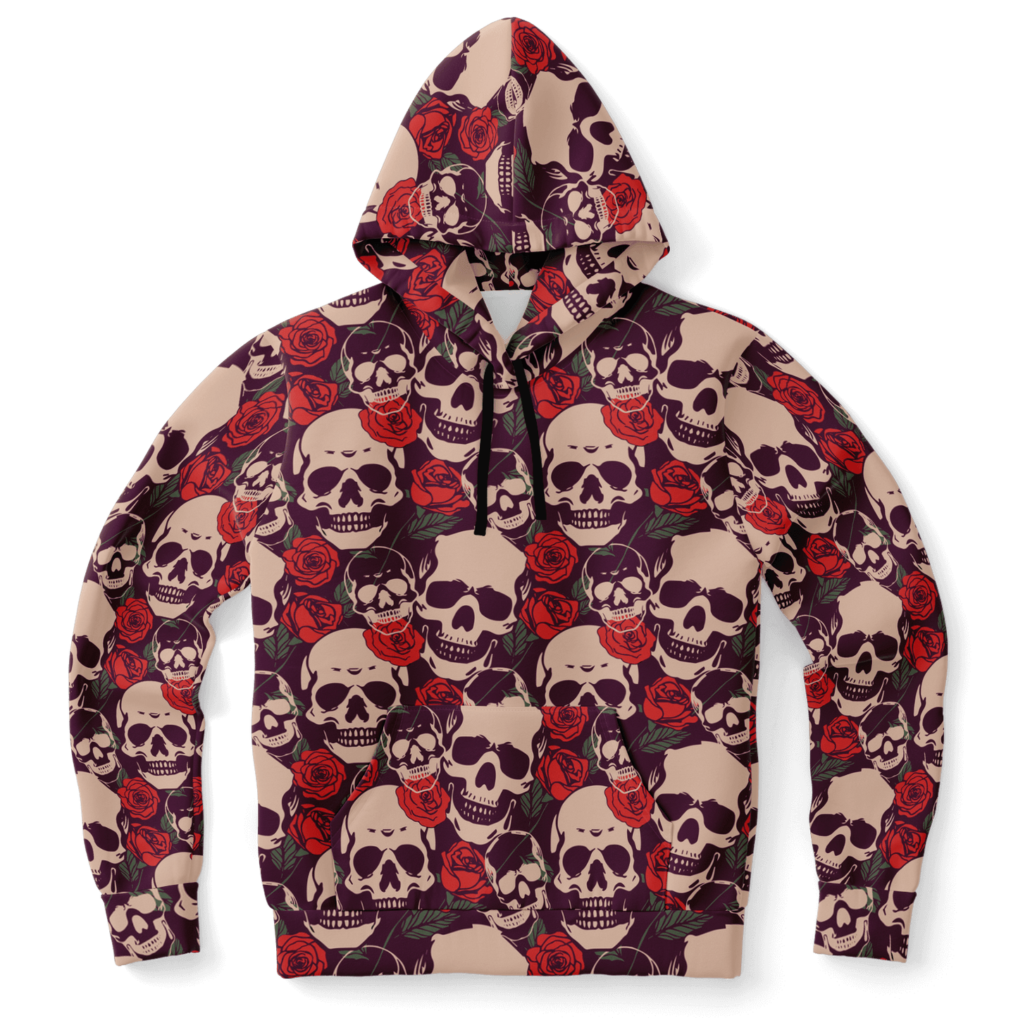 Skulls & Roses Hoodie | Red Unisex