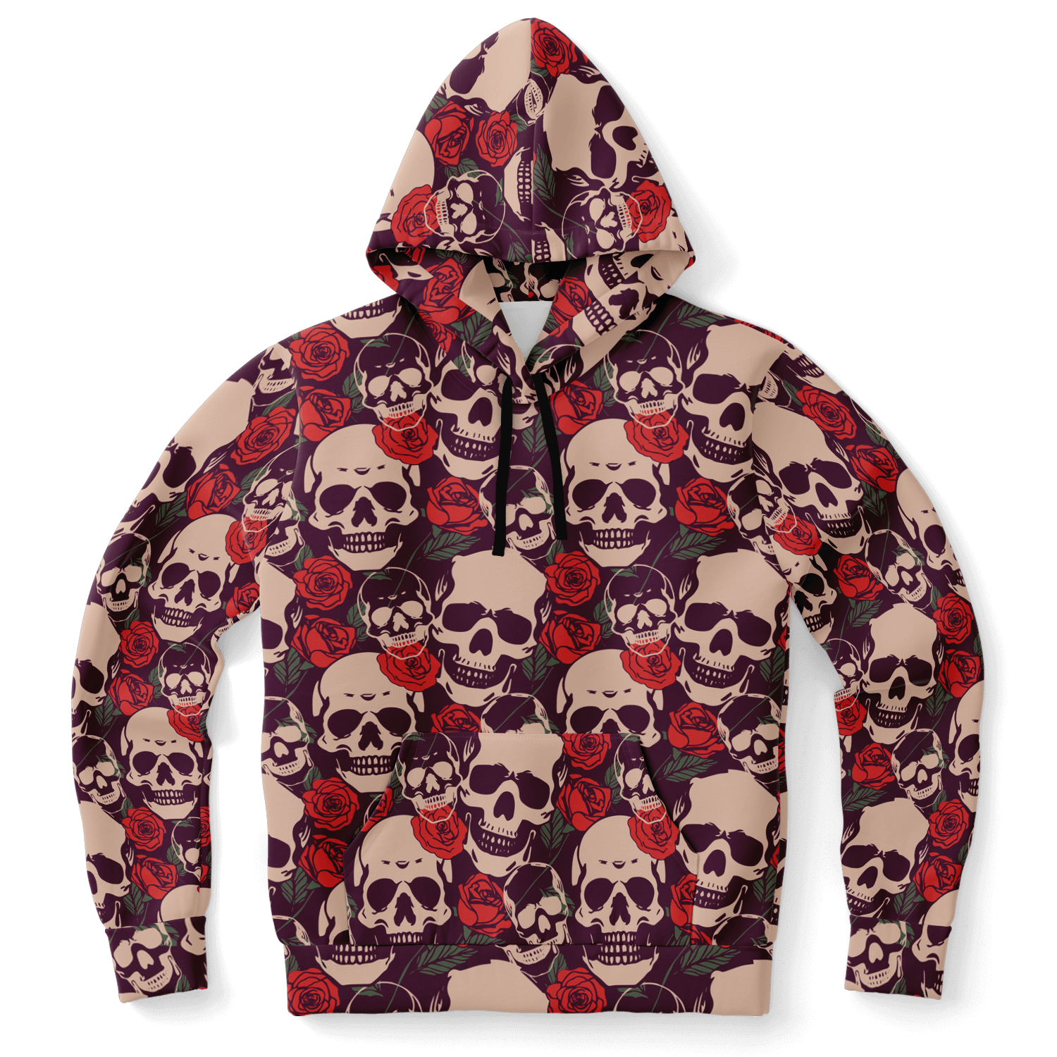 Skulls & Roses Hoodie | Red Unisex