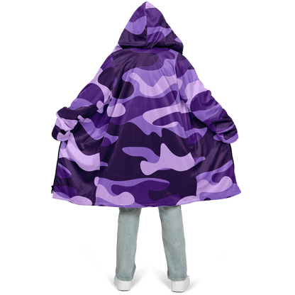 Purple Grape & Mauve Camo Cloak With a Zipper