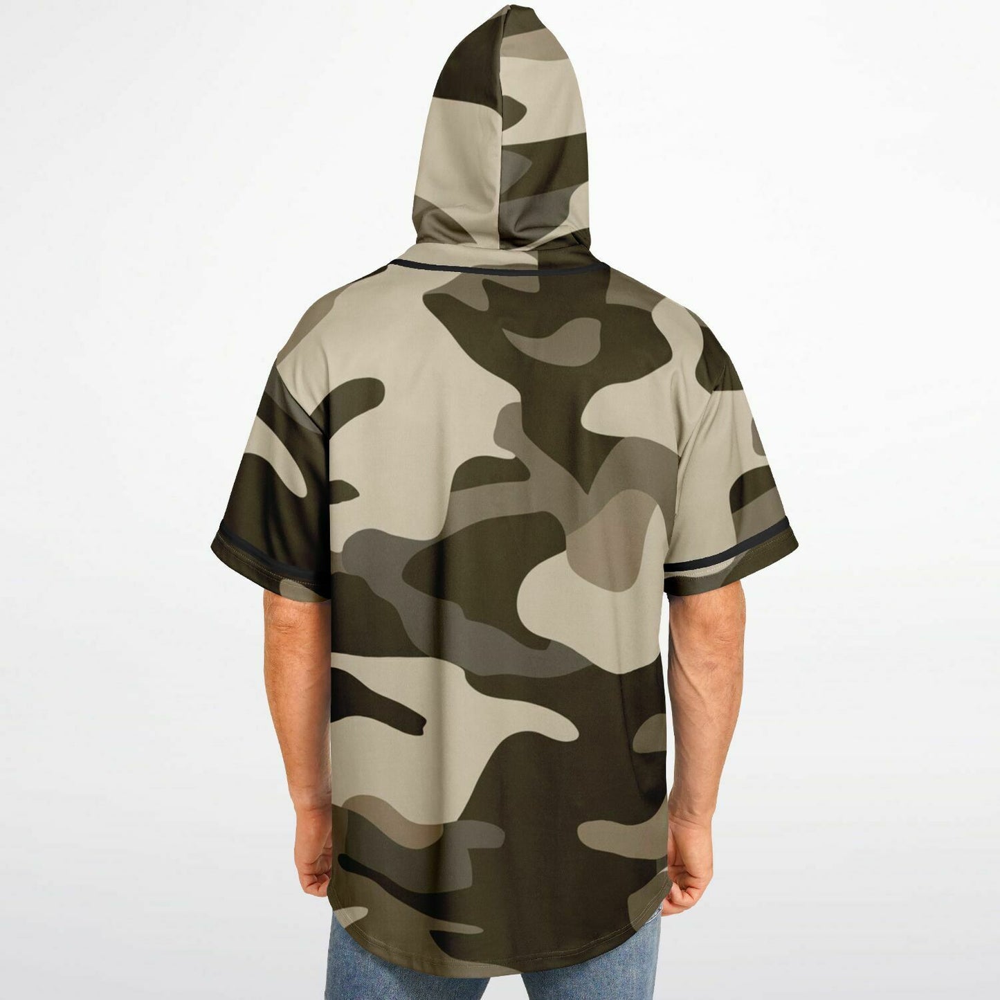 Commando Jersey Khaki | Hooded Baseball Style