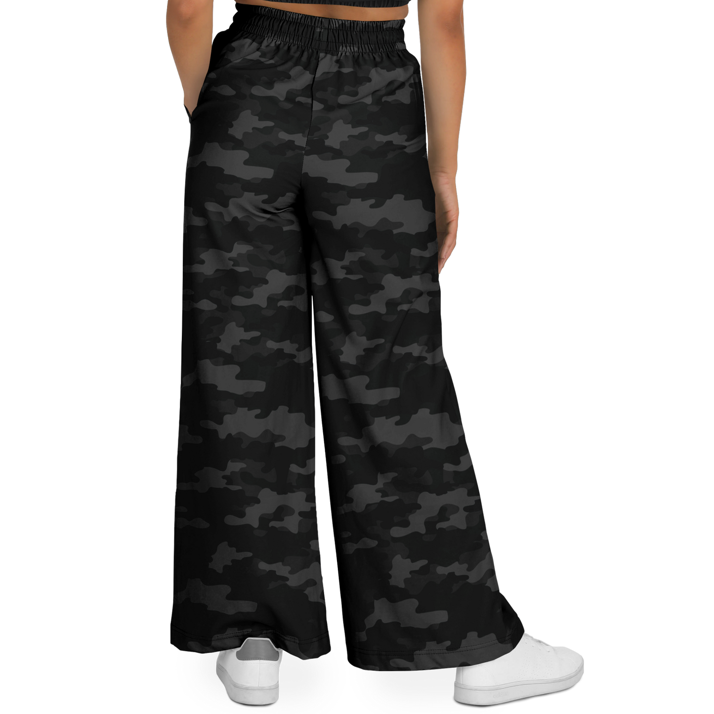 Camo Pants For Women | Wide Leg Military Black