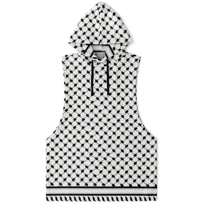 Keffiyeh Sleeveless Hoodie For Men