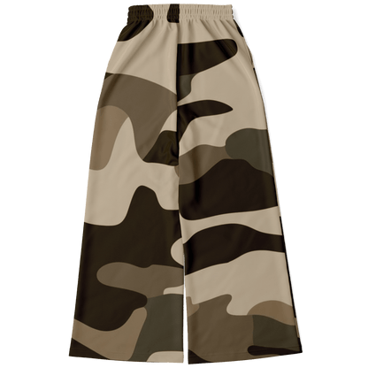 Women's Wide Leg Pants | Commando Khaki HD Print