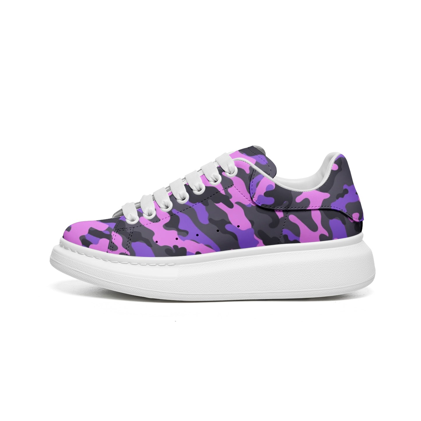 Oversized McQueen Sneakers | Pink, Black & Indigo Camo