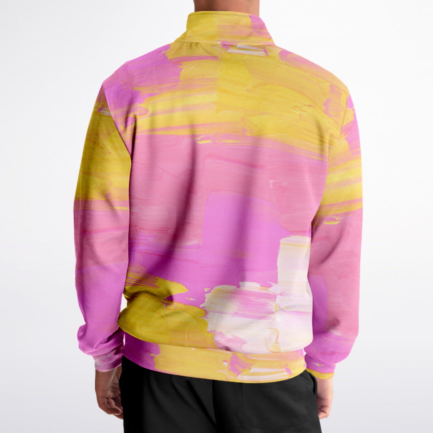 Pink & Yellow Abstract Track Jacket | HD Print