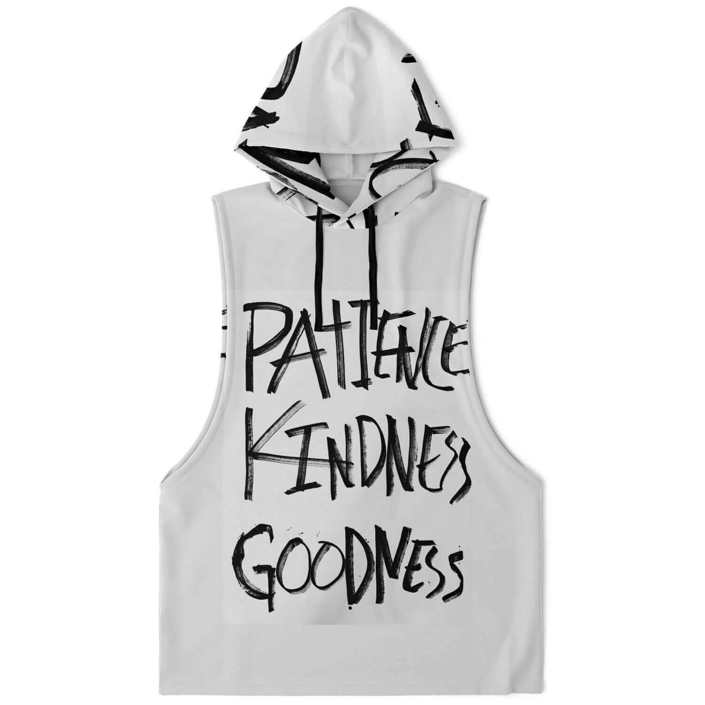 Sleeveless Hoodie For Men | Patience Kindness Goodness