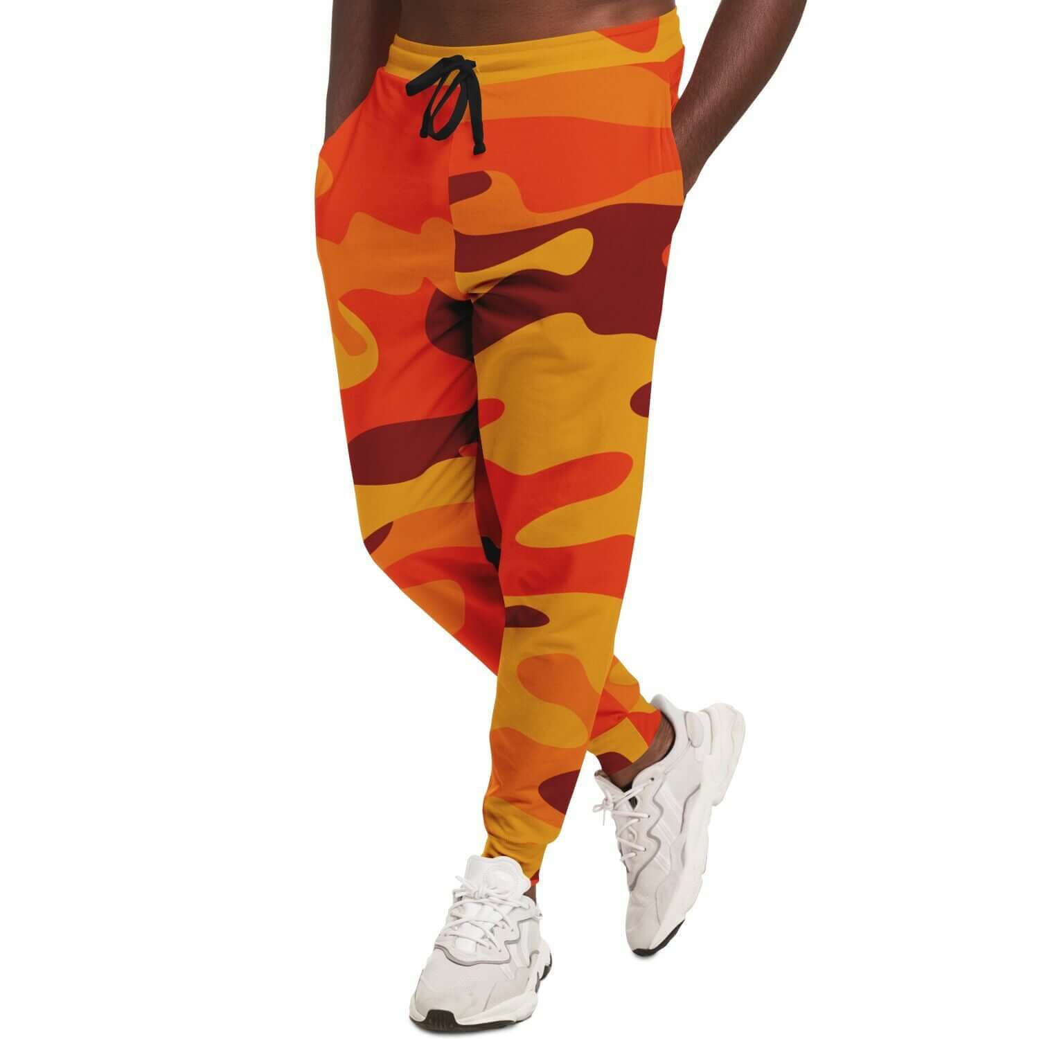 Camo Track Pants | Orange & Red Berry