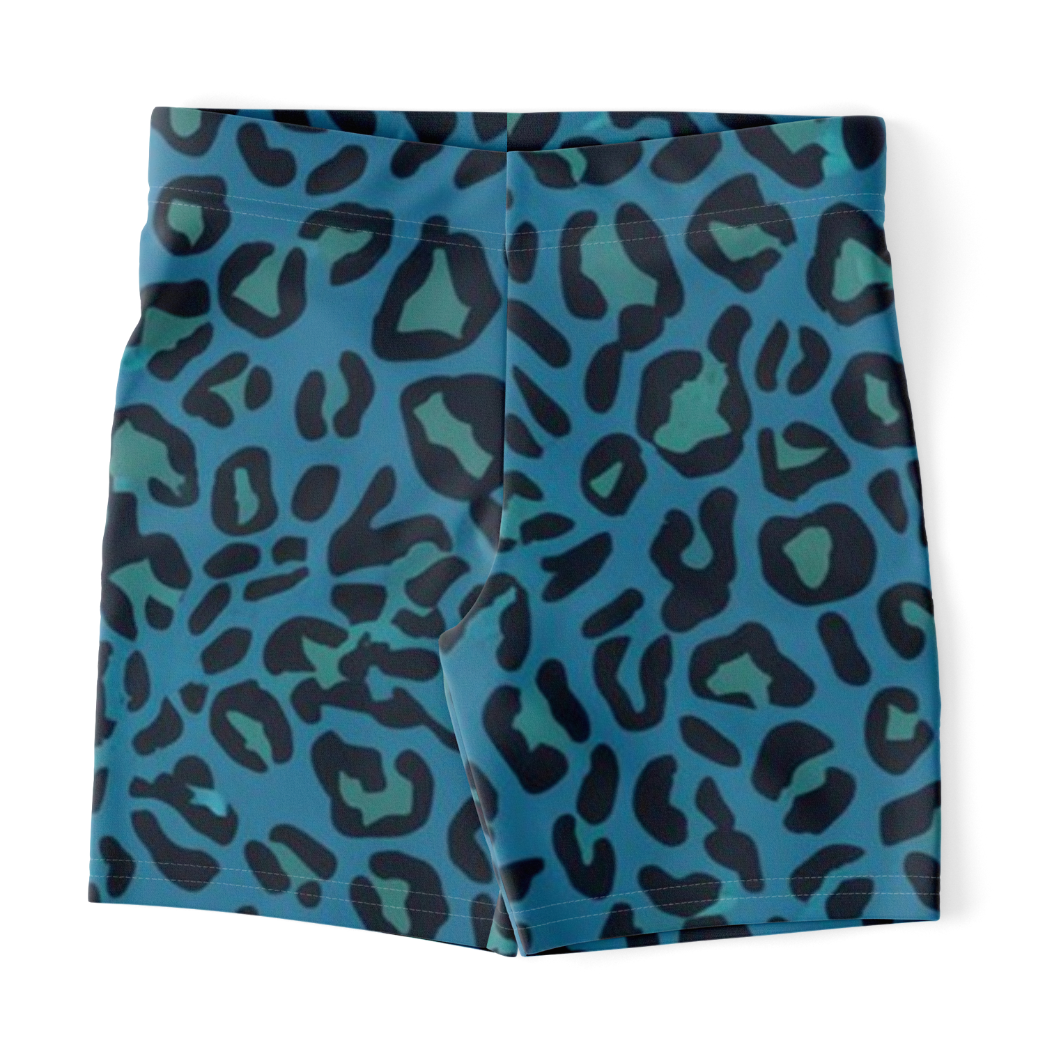 Blue Leopard Legging Shorts | HD Print