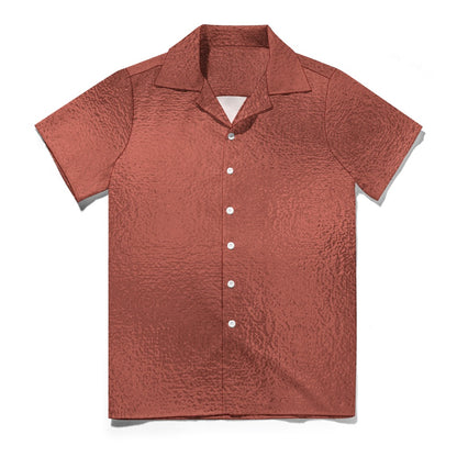 Chemise à col cubain couleur cuivre