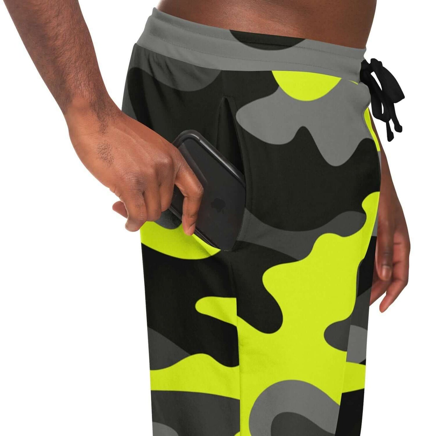 Camo Track Pants | Olive Black & Yellow