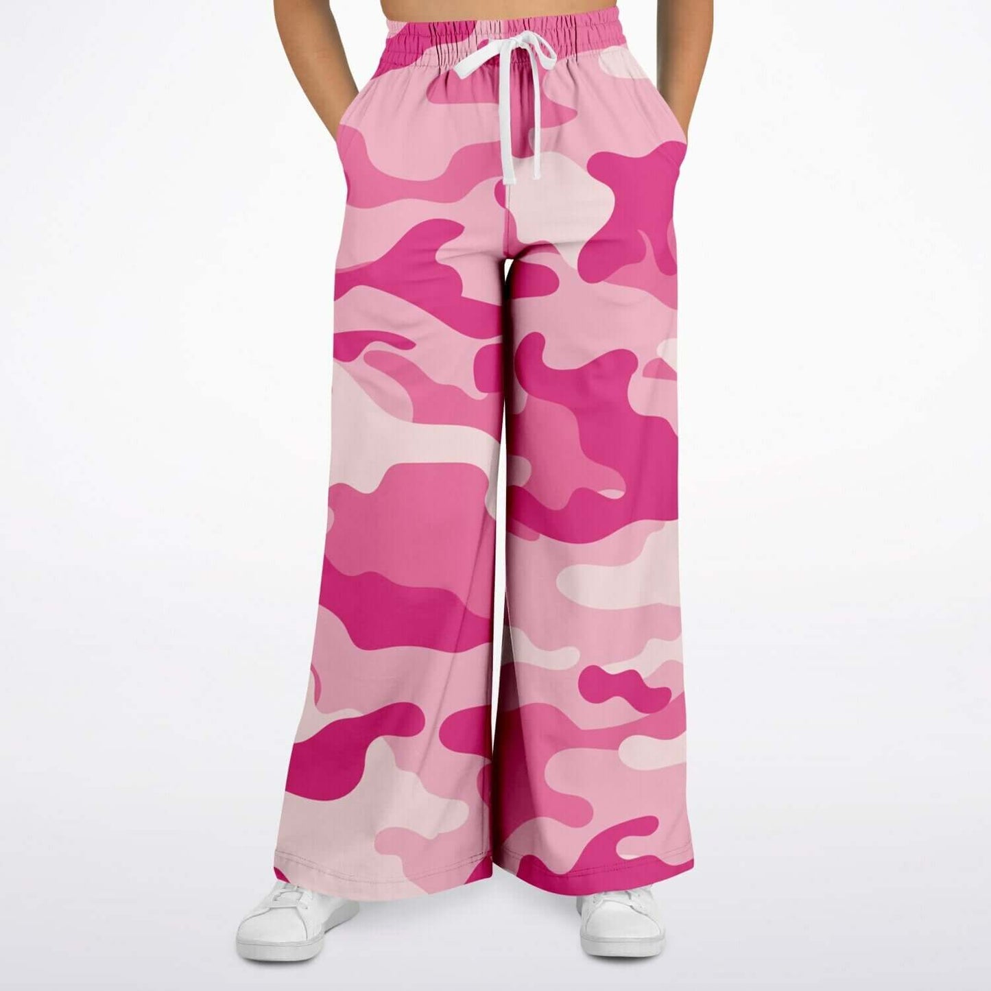 Camo Wide Leg Pants For Women | Lavender Pink