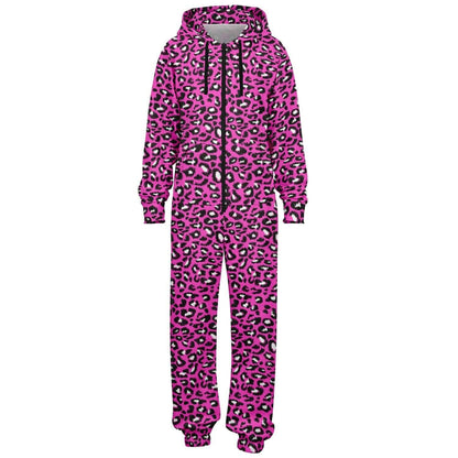 Leopard Jumpsuit | Black & Pink Pattern