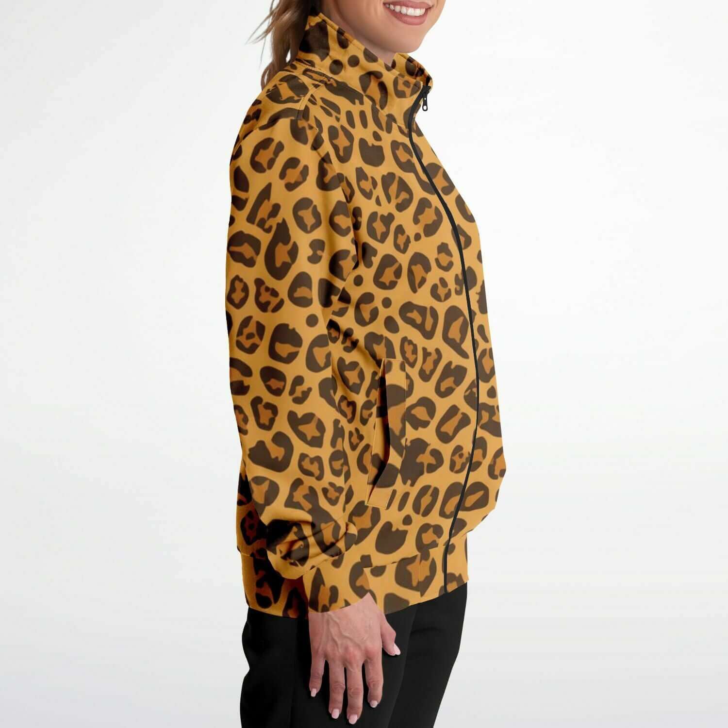 Leopard Track Jacket | Yellow Orange HD Print