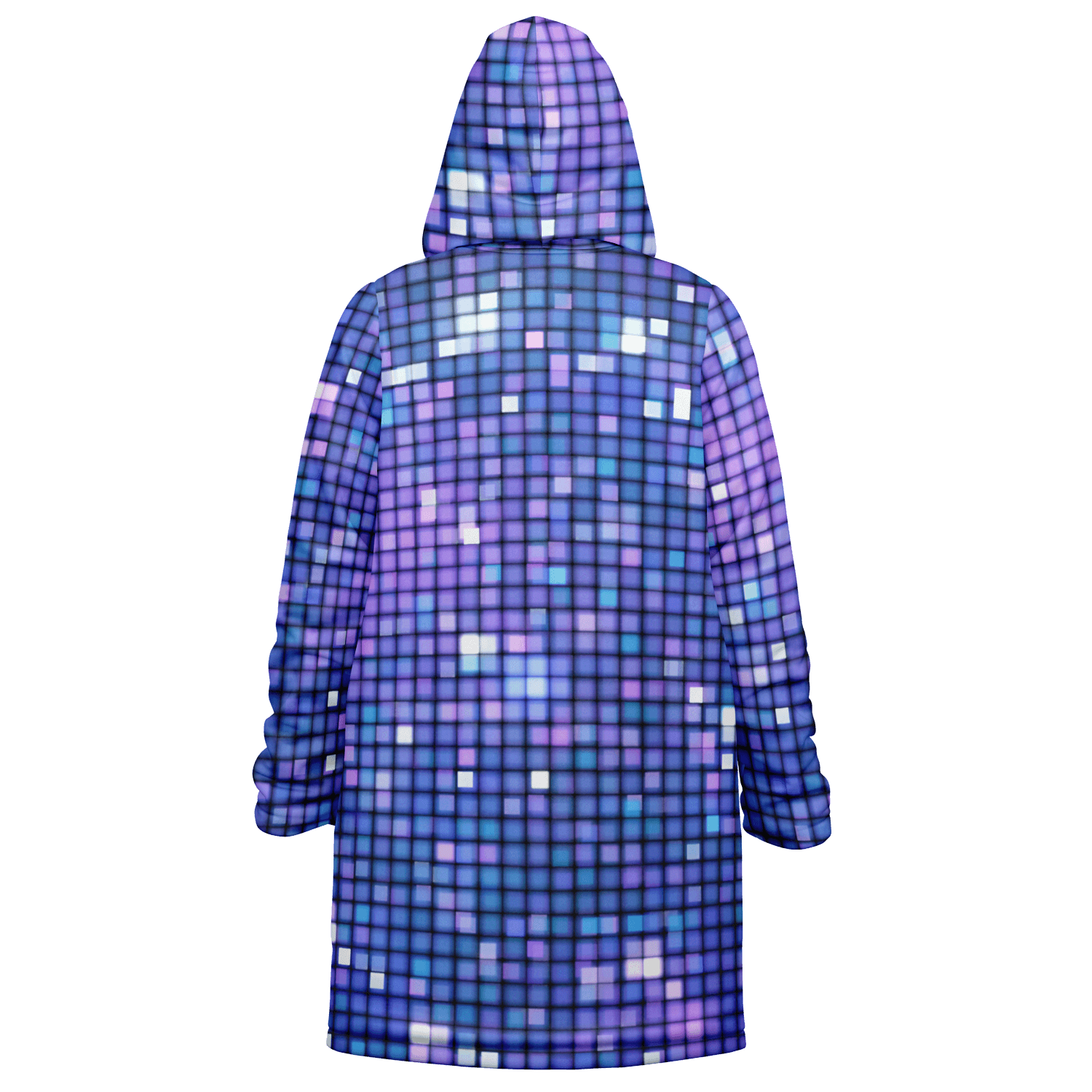 Glittering Blue Disco Ball Cloak With a in Zipper