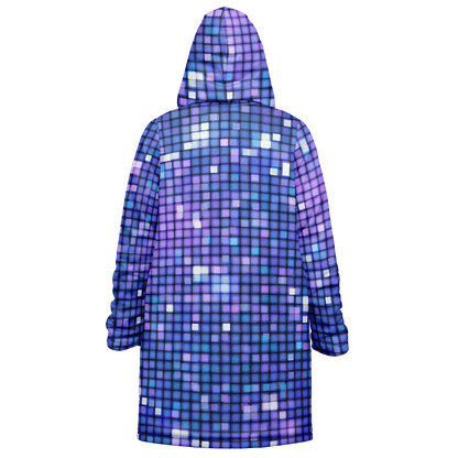 Glittering Blue Disco Ball Cloak With a in Zipper