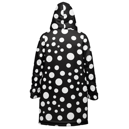 Black & White Polka Dots Cloak With a Zipper