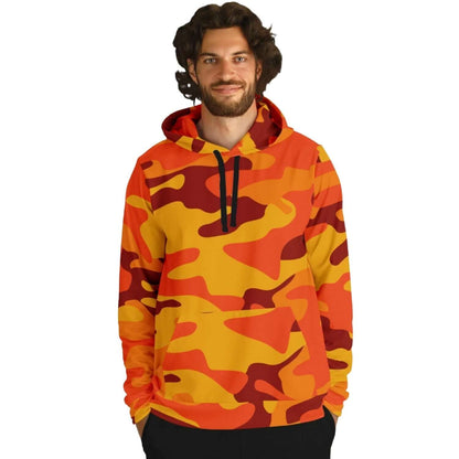 California Orange & Red Berry Camouflage Hoodie | Unisex