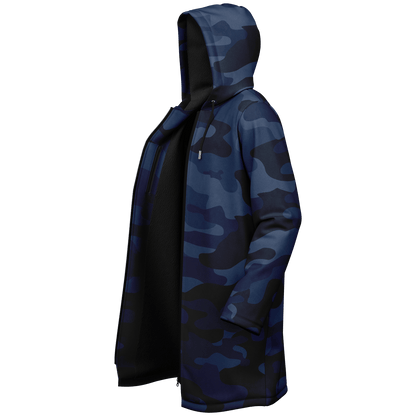 Deep Blue Camo Cloak With a Zipper