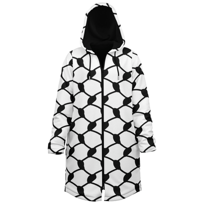 Keffiyeh Cloak With a Zipper | Black & White HD Print