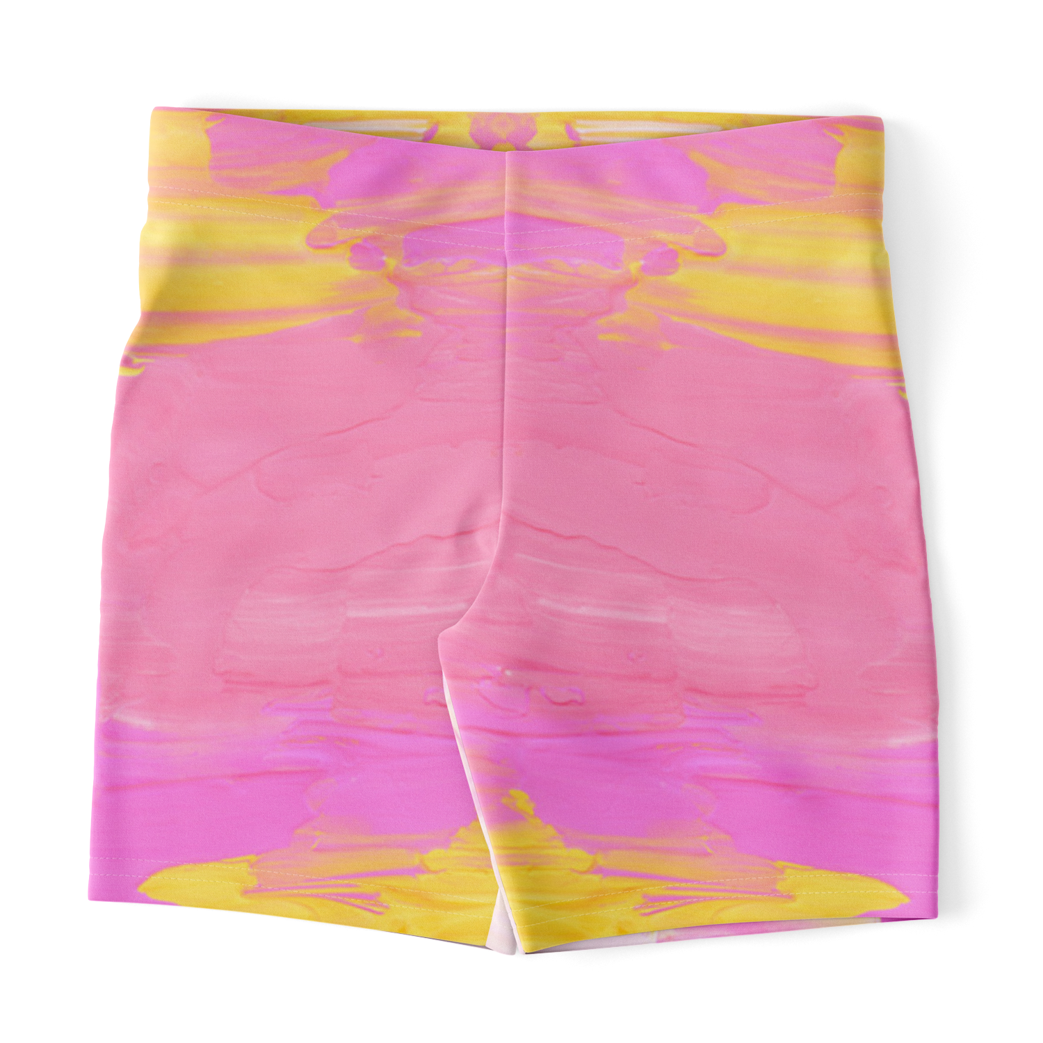 Pink & Yellow Legging Shorts | HD Print