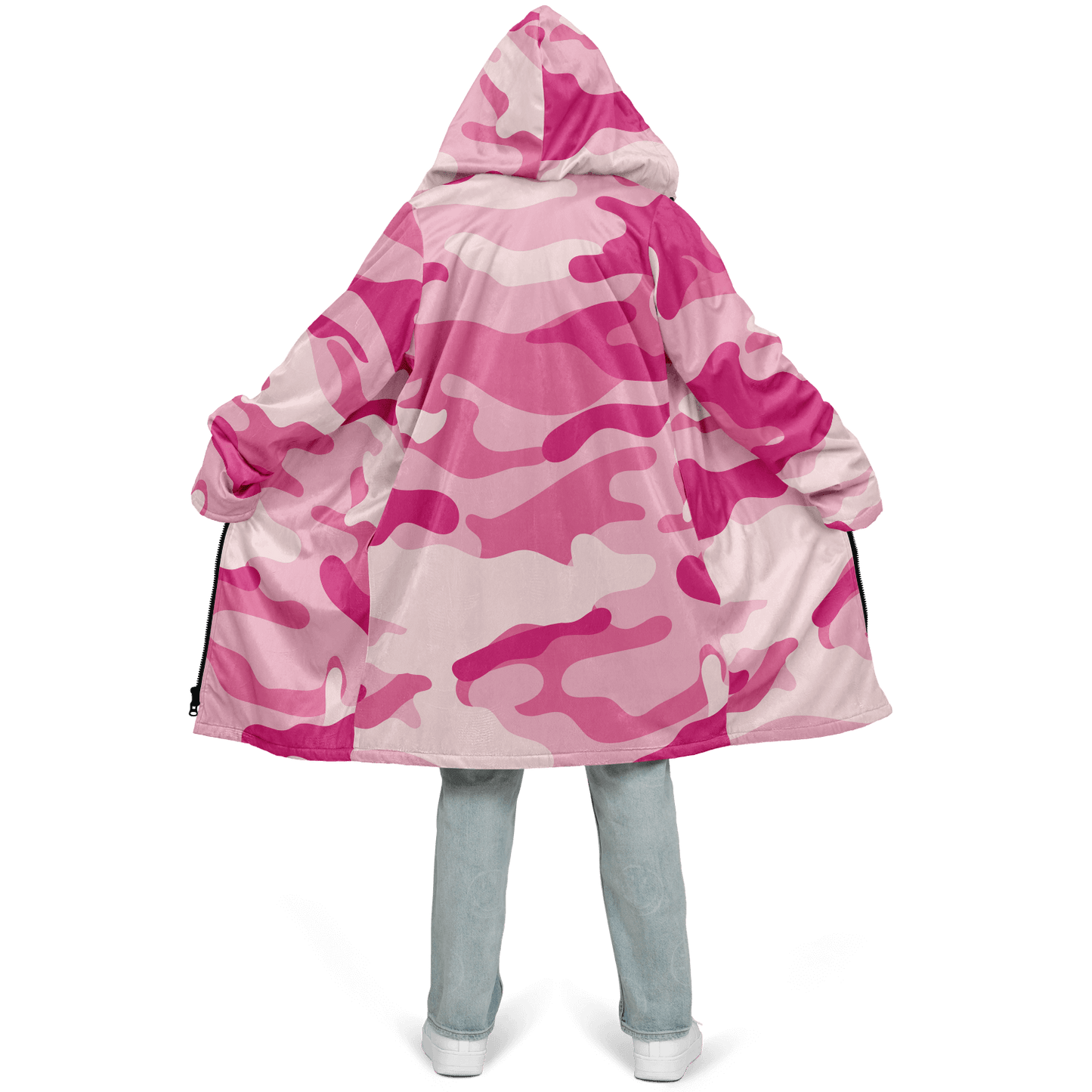 Zippered Lavender Pink Camo Cloak