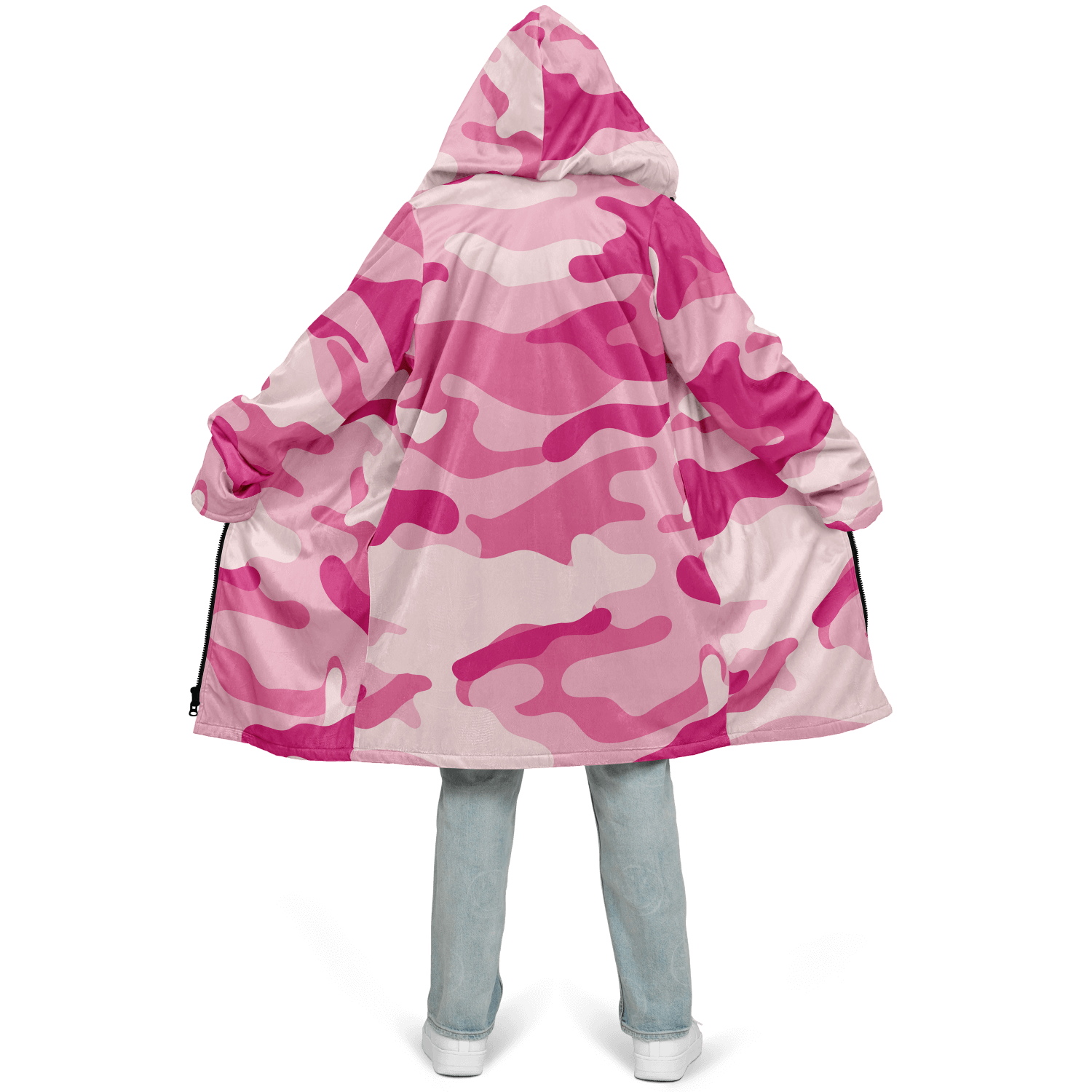 Zippered Lavender Pink Camo Cloak