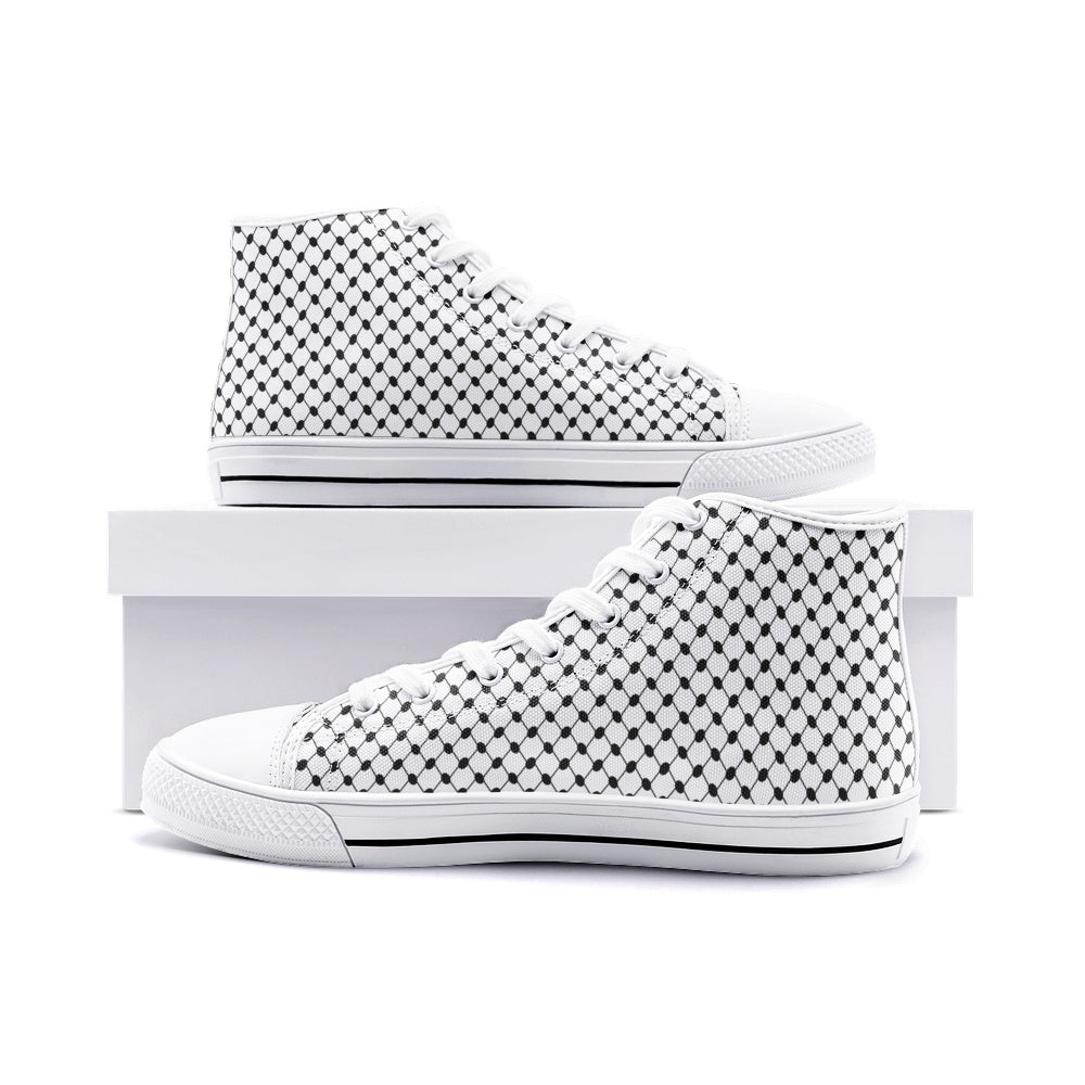 Keffiyeh Canvas Shoes | Classic High Top