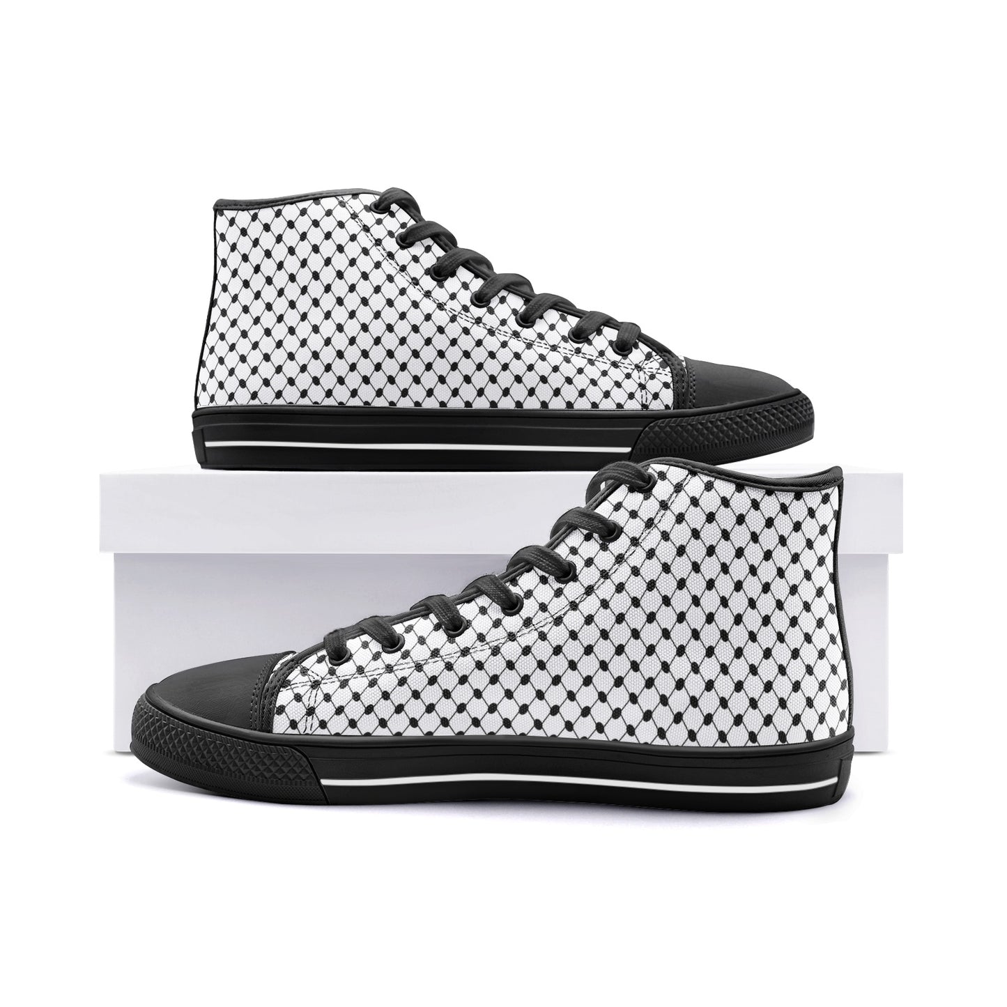 Keffiyeh Canvas Shoes | Classic High Top