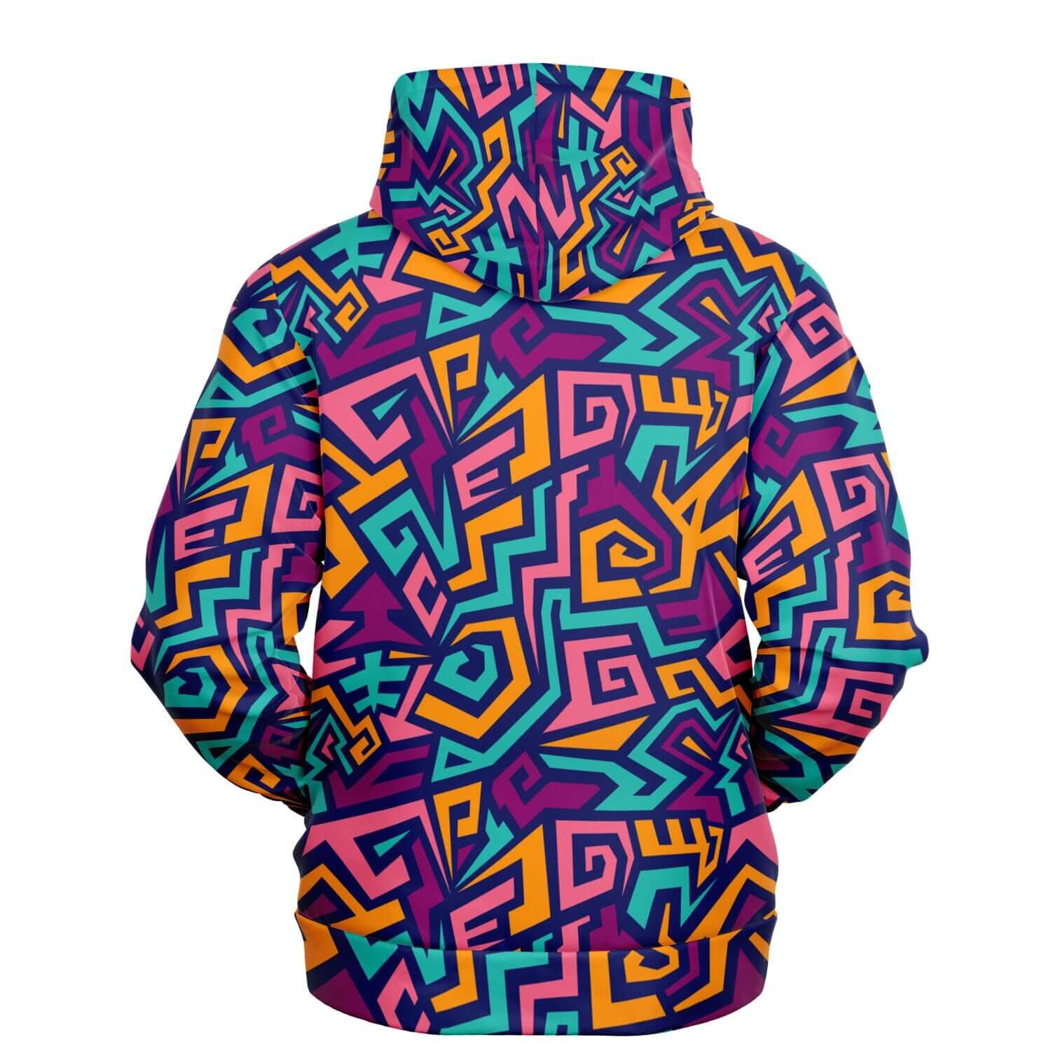 Maze Pattern Hoodie | Colorful Street Art Style