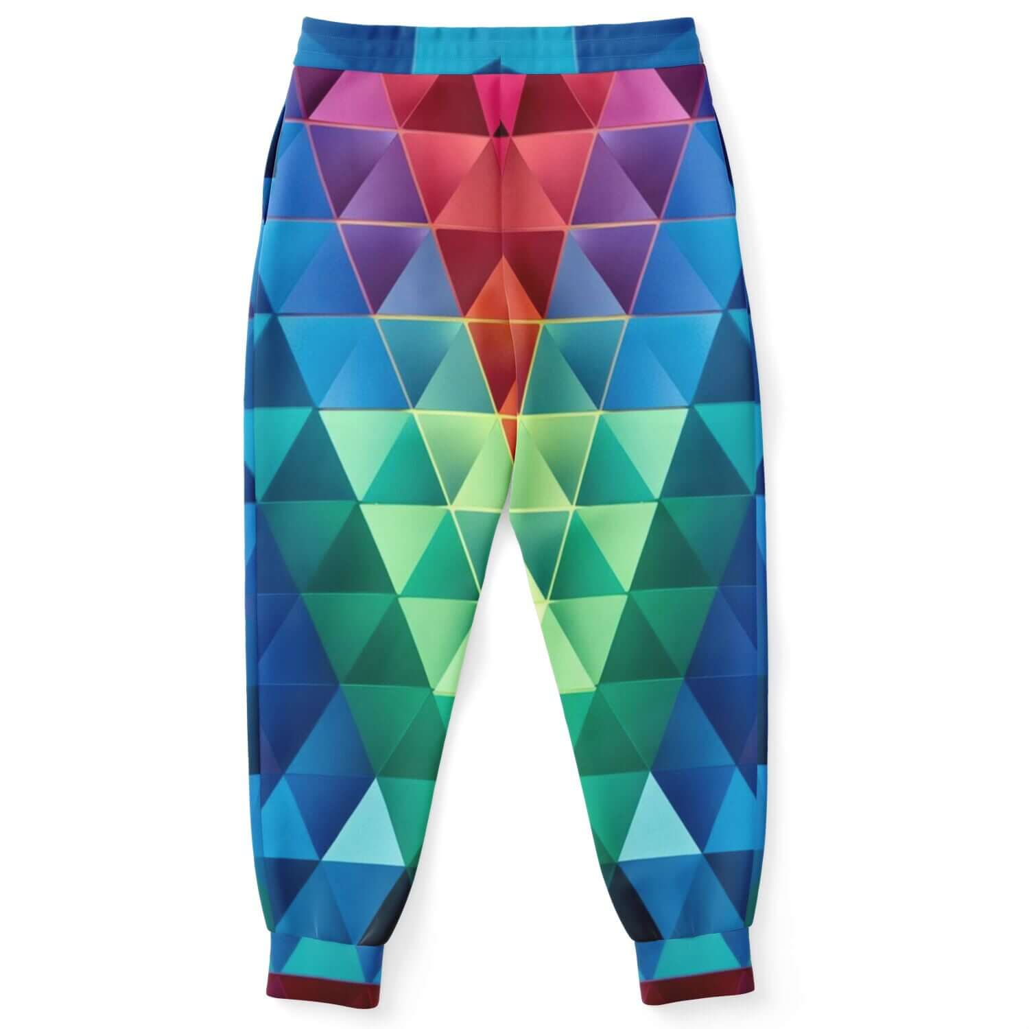 Track Pants For Men | Rainbow Kaleidoscope Triangles