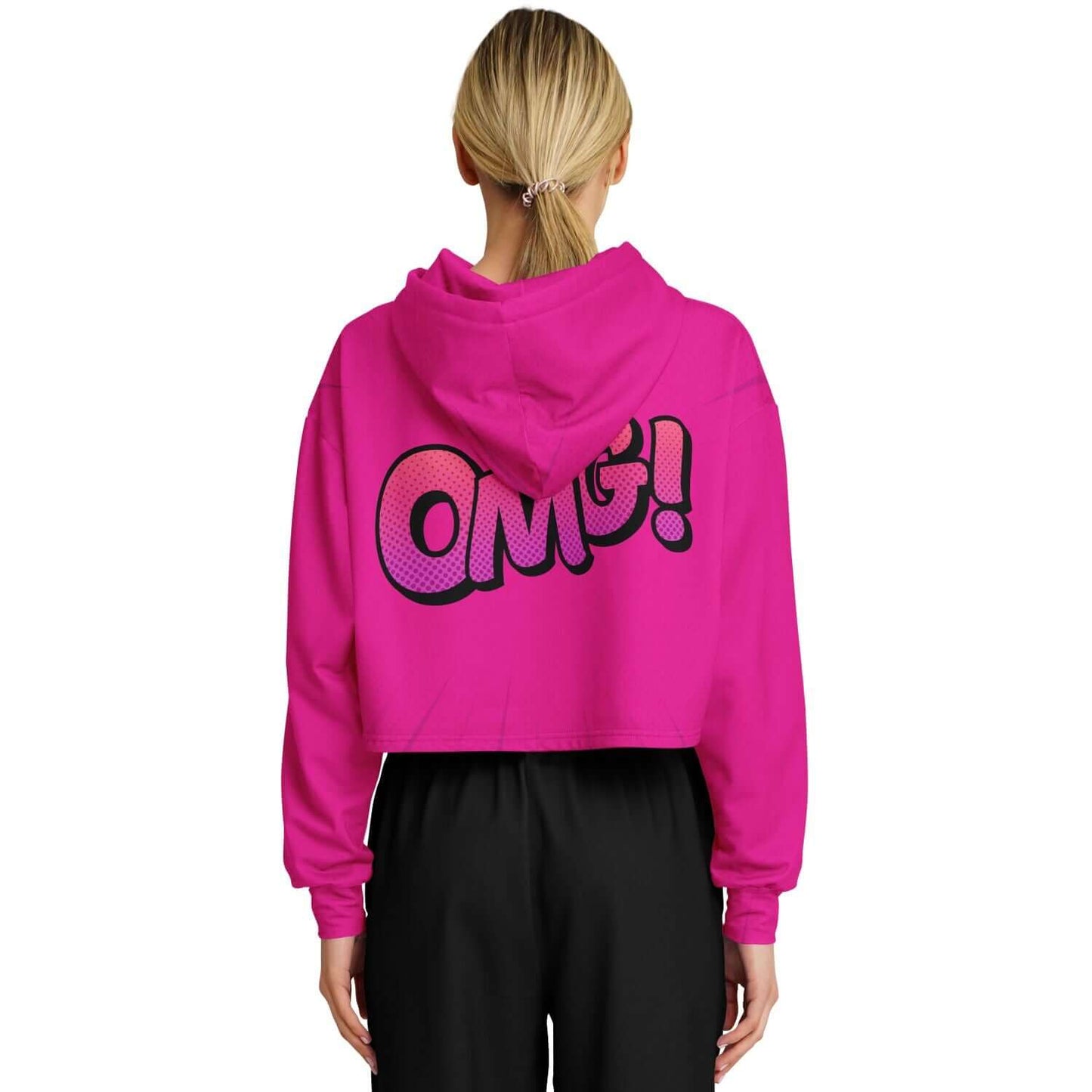 OMG! Hollywood Cerise Cropped Hoodie