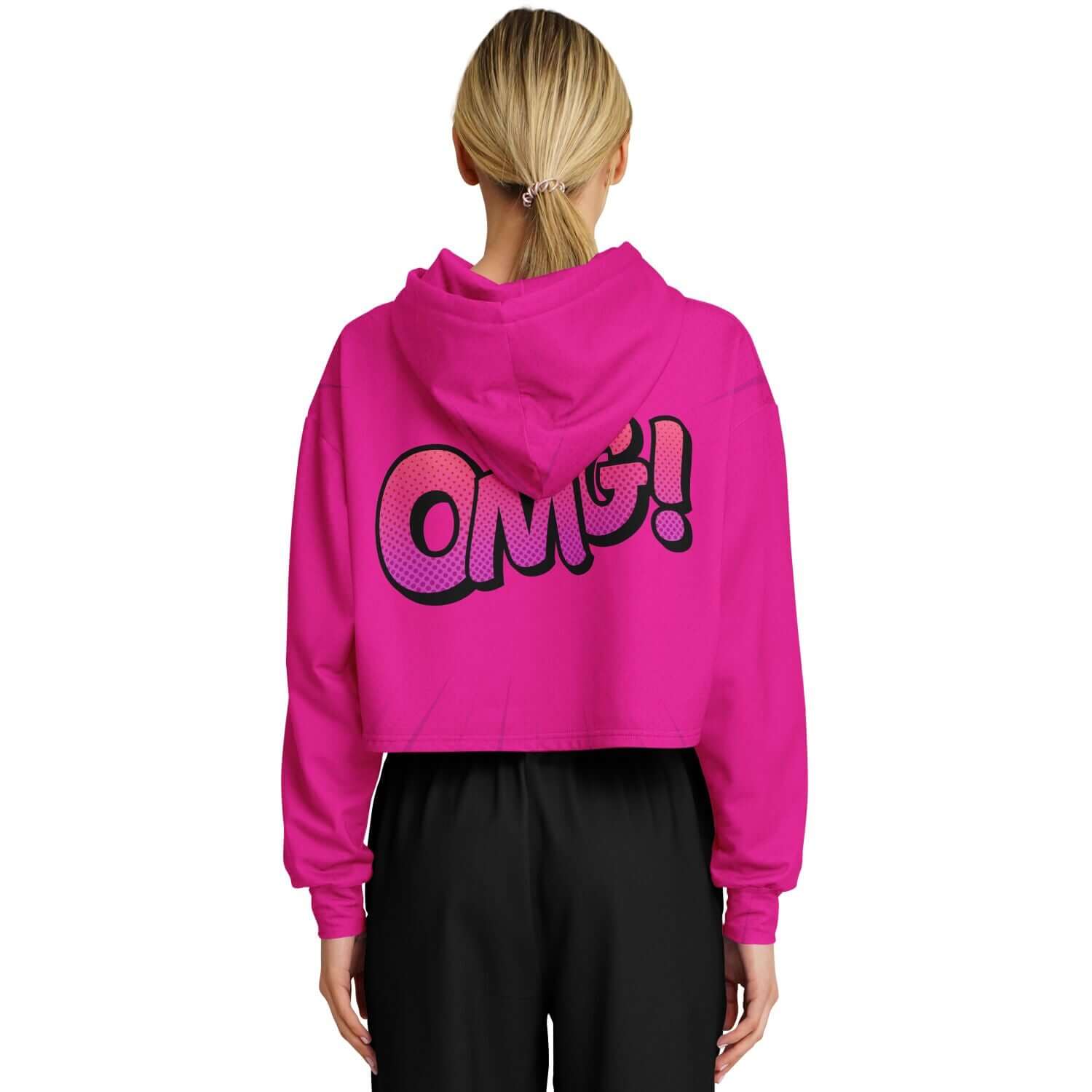 OMG! Hollywood Cerise Cropped Hoodie