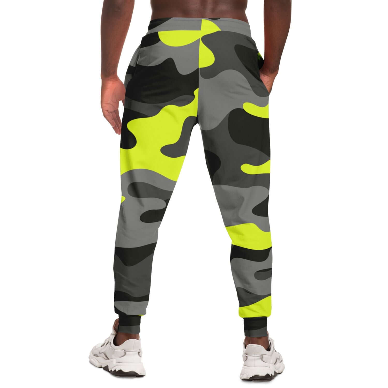 Camo Track Pants | Olive Black & Yellow