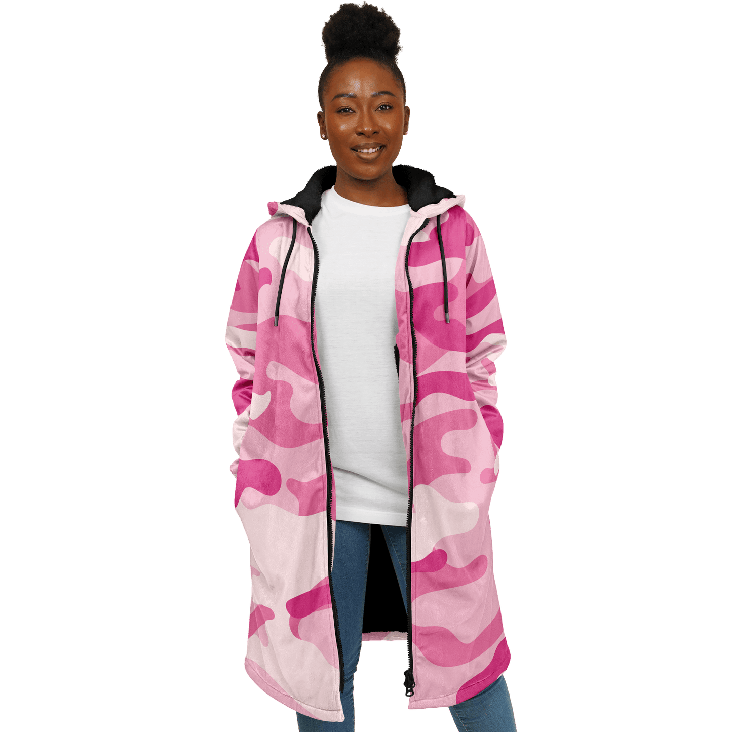 Zippered Lavender Pink Camo Cloak