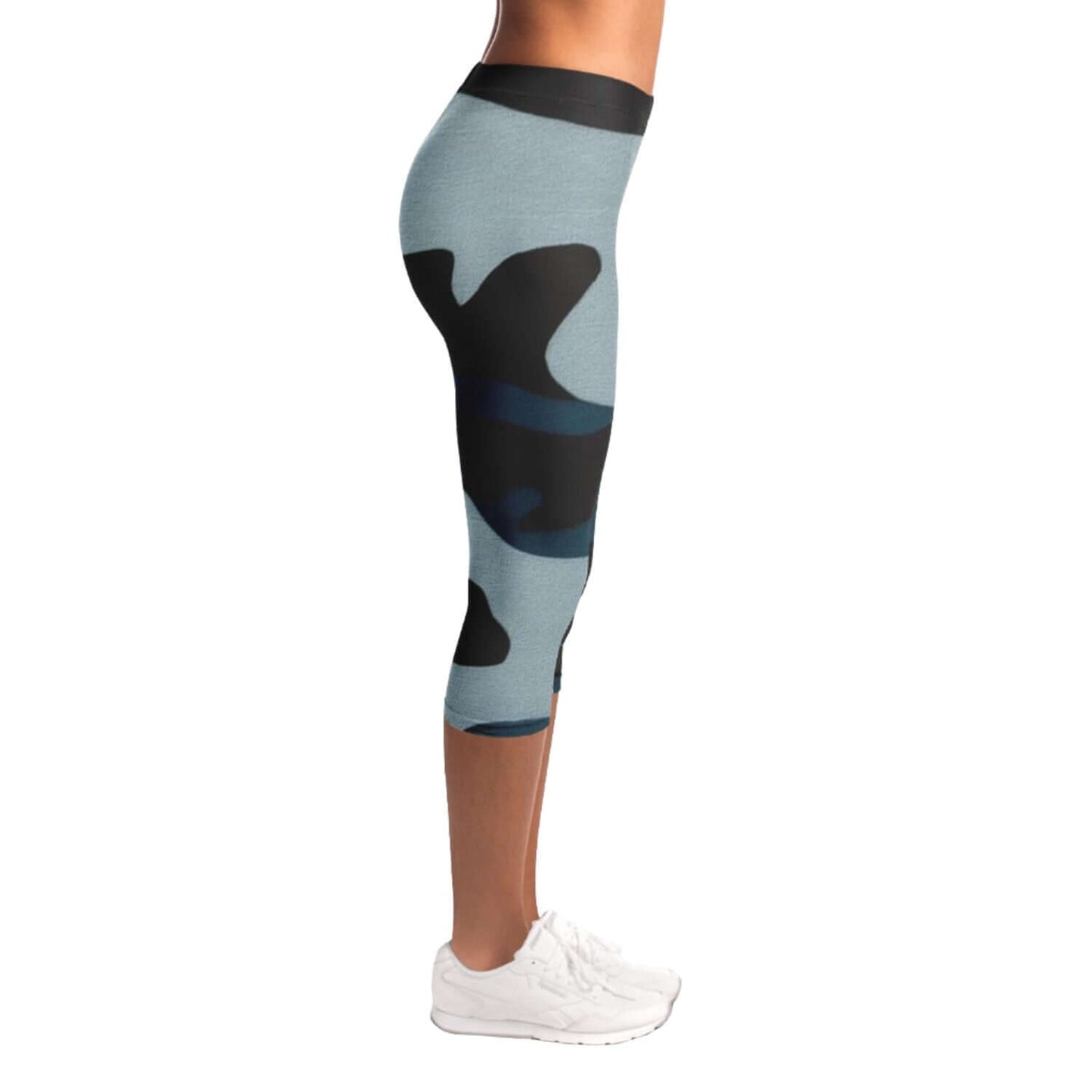 Blue Commando Capri Leggings | HD Print