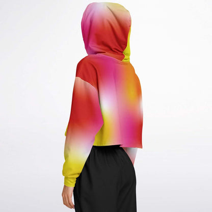 Orange Yellow Gradient Cropped Hoodie